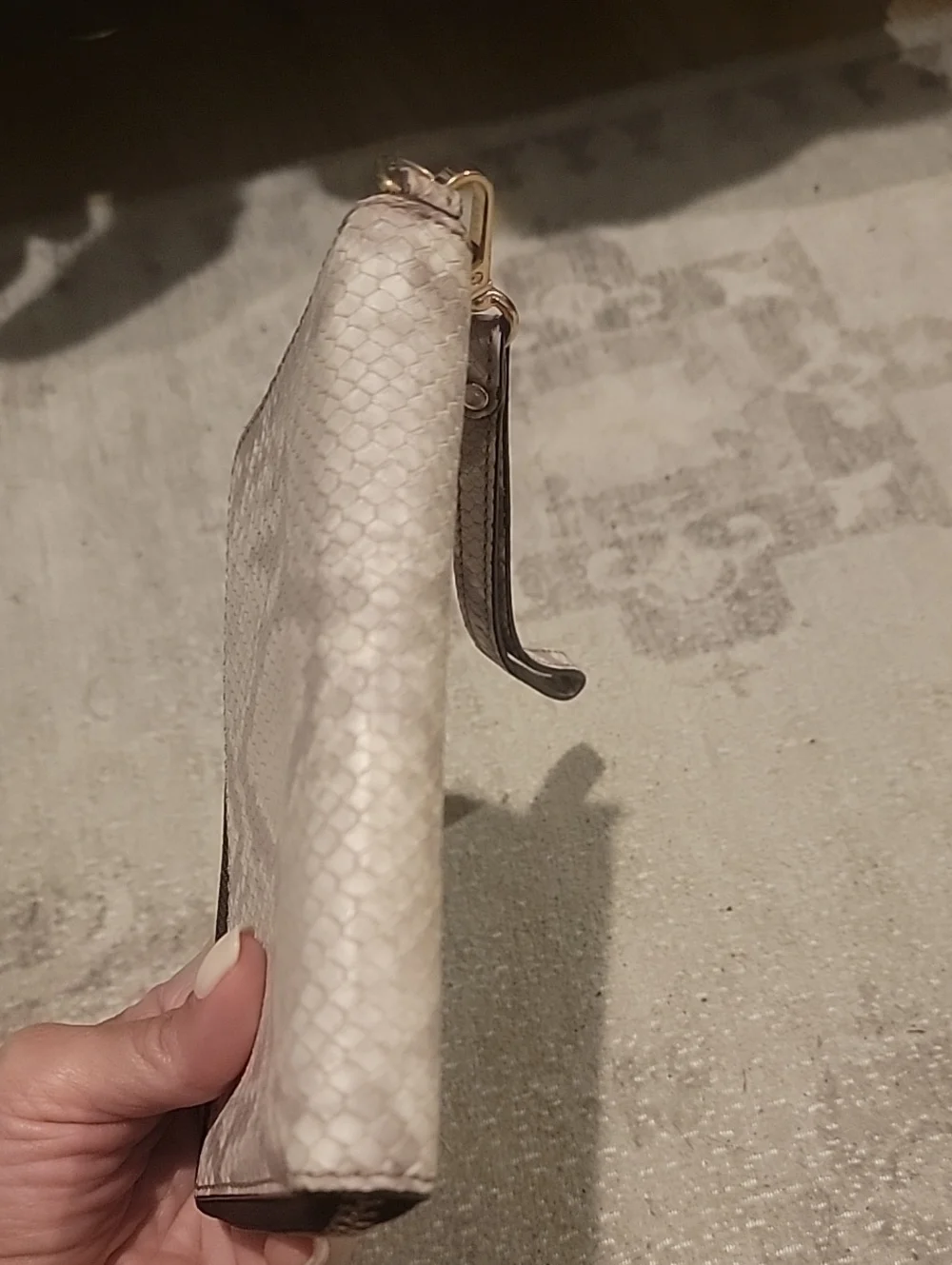 Michael Kors Jet Set Python Leather Wallet With Removable Wrist Strap